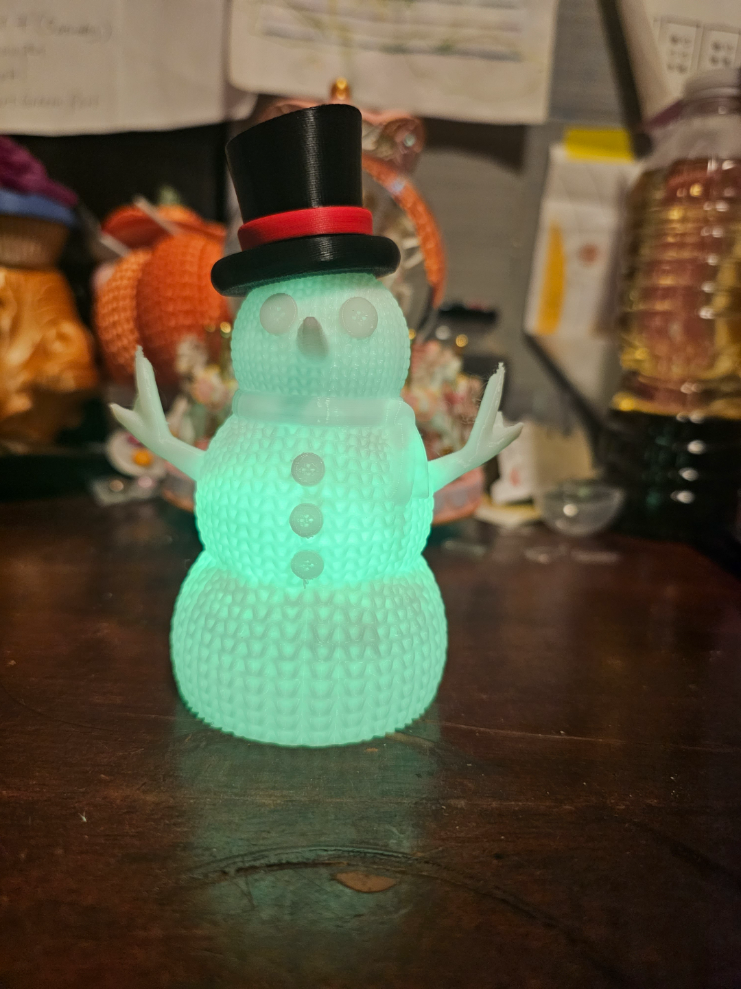 snowman knit Christmas CONTEST LED lamp