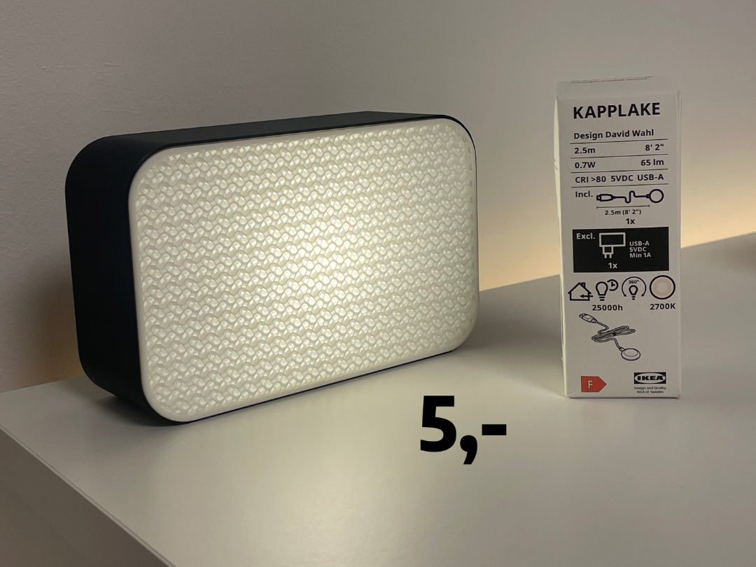 5,- Designer Lamp • Built for IKEA KAPPLAKE