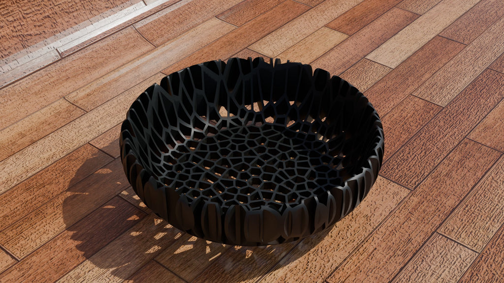 Voronoi See Through Bowl - Vertical