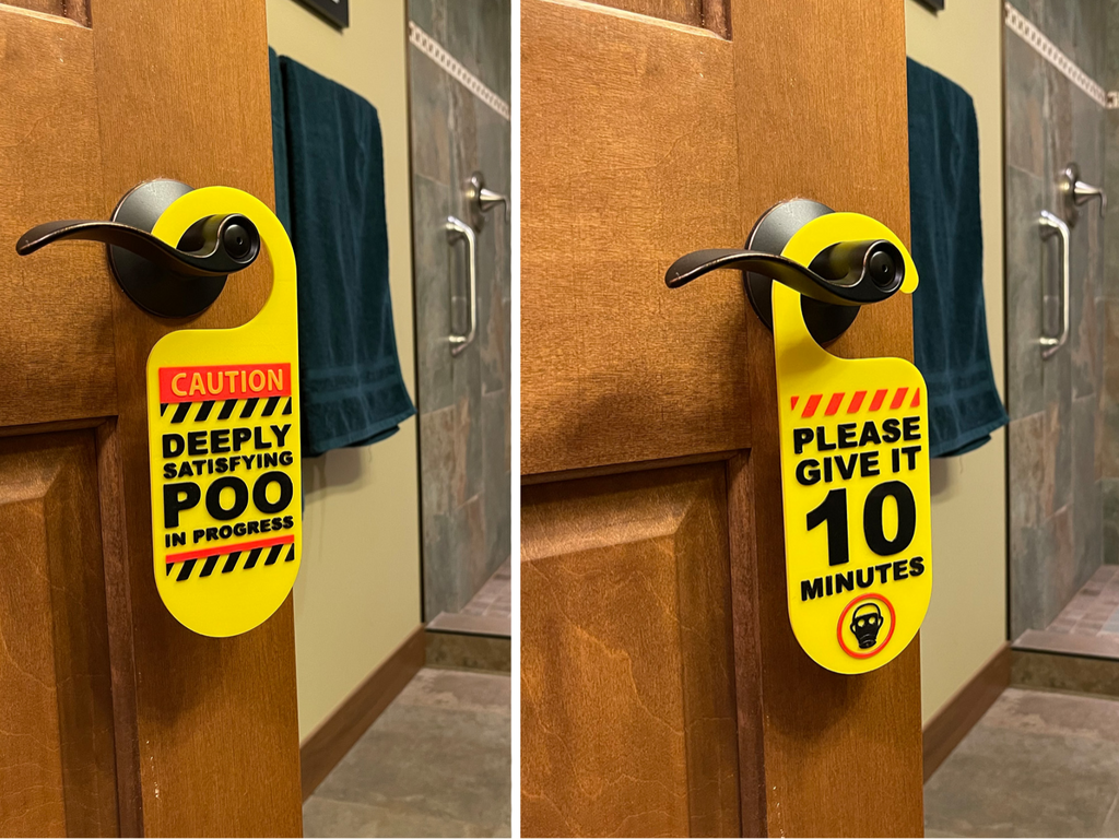 Bathroom Poo Sign