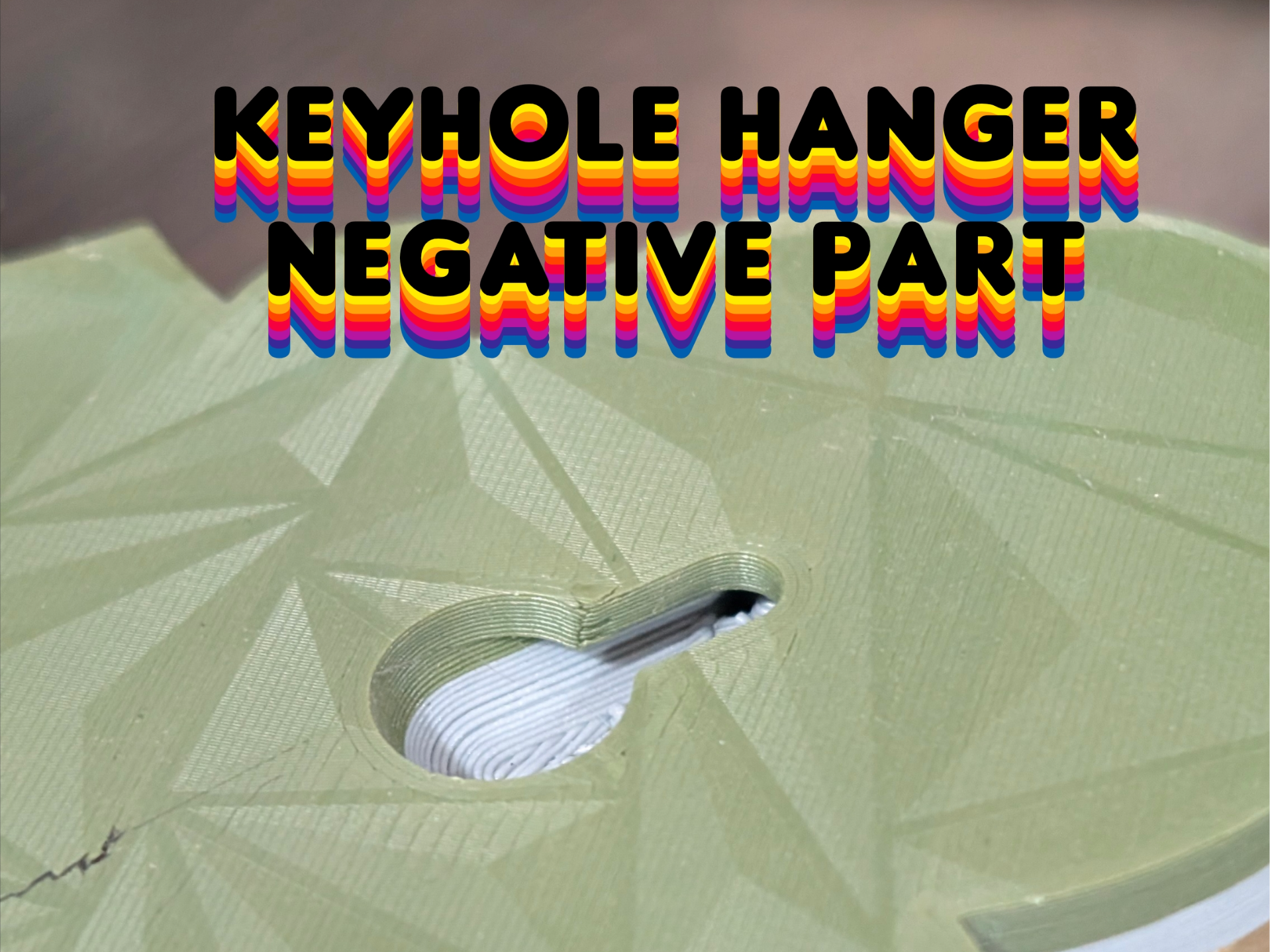 Keyhole Hanger Negative Part
