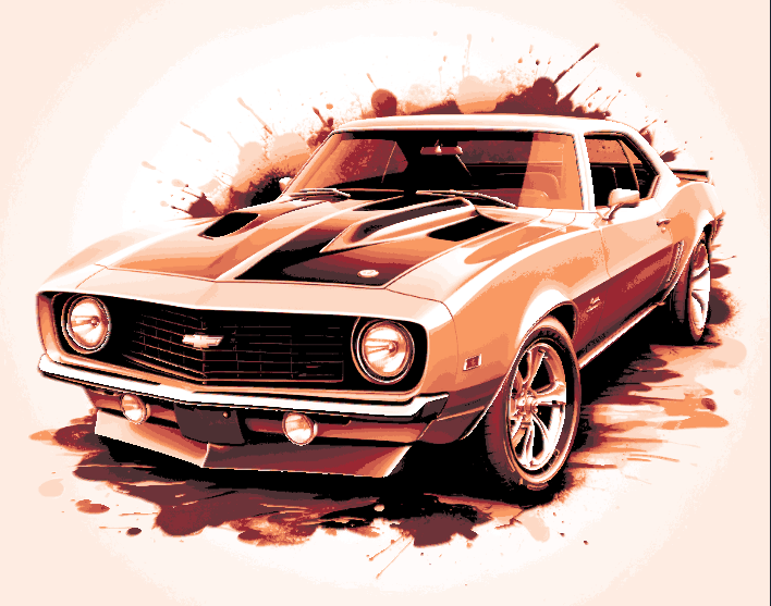 Hueforge artwork - Muscle Cars - 1969 Chevrolet Camaro ZL1