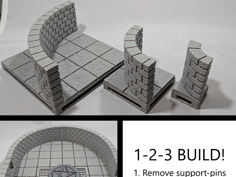 Cut Stone curved wall (OpenLOCK system)