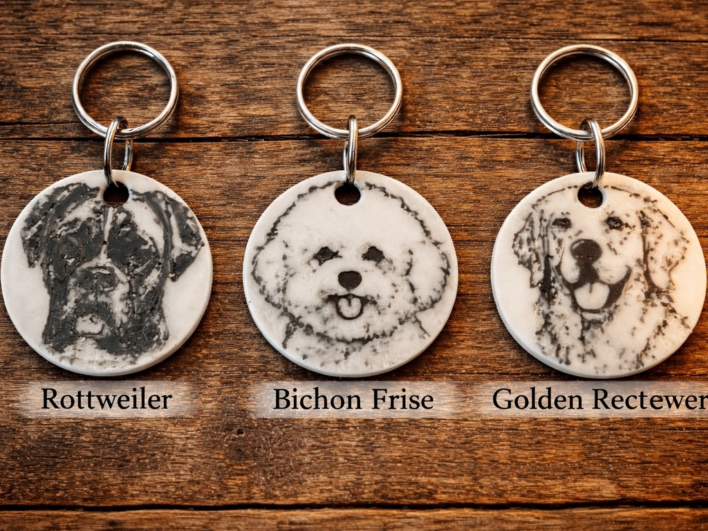 Dog keychain