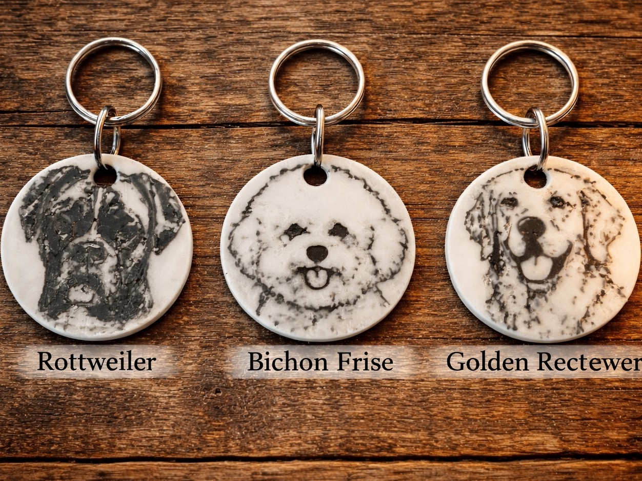 Dog keychain