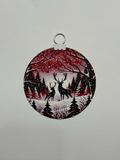 reindeer christmas ball at sunrise