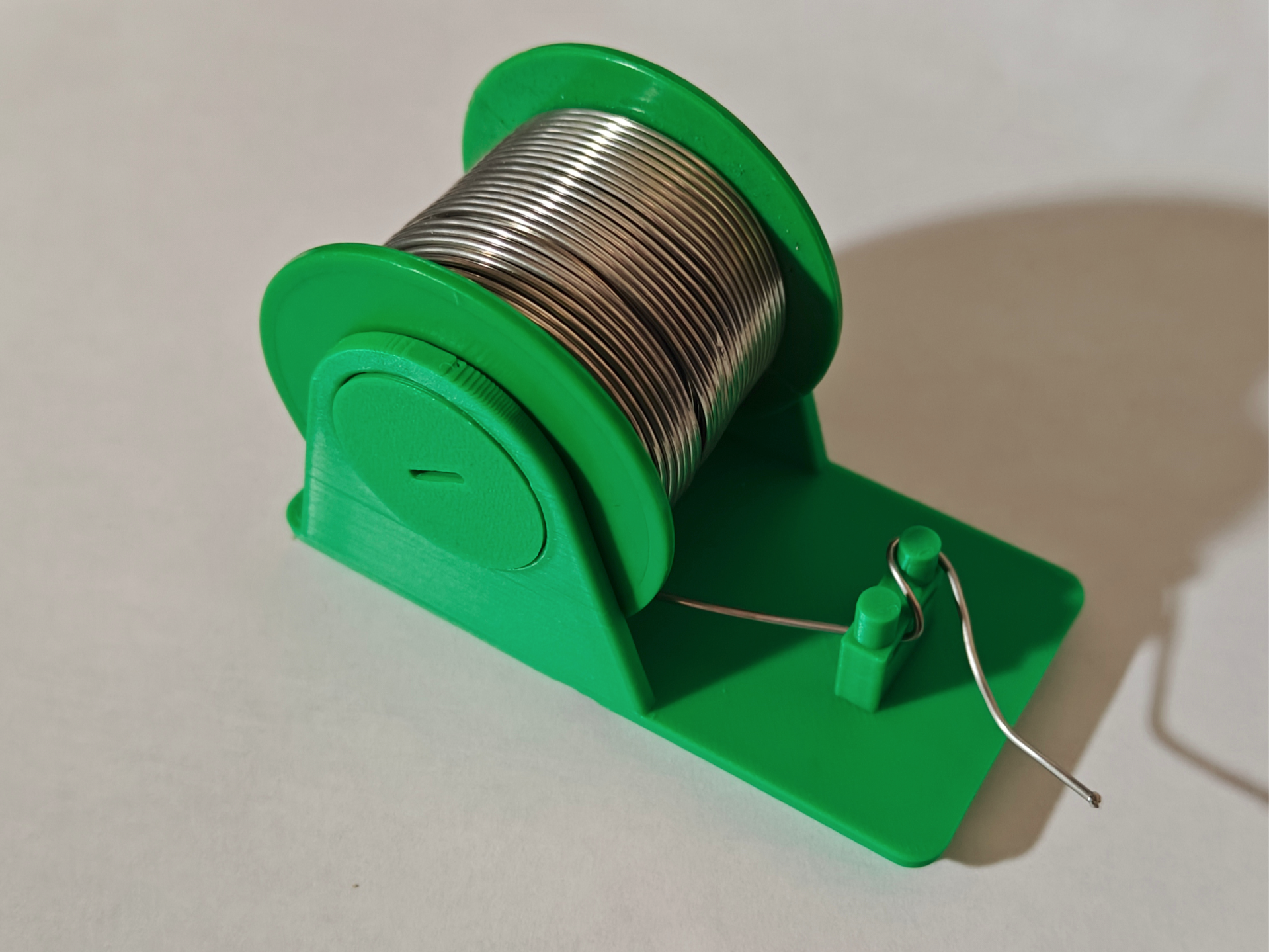 Solder spool holder for Gridfinity