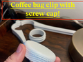 coffee bag clip with screw cap