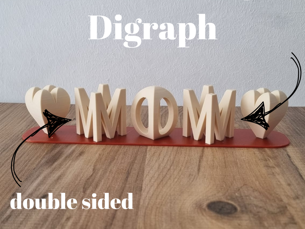 Mom Heart Sign - Digraph