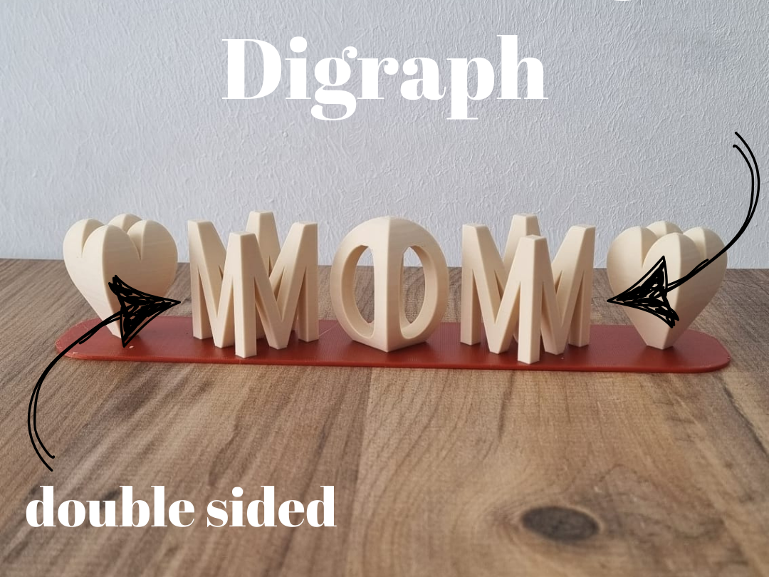 Mom Heart Sign - Digraph