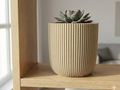 Minimalist Ribbed Planter (13cm)-Macetero Estriado