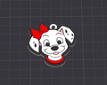 cute cartoon character dalmation keychain / necklace charm (free for commercial use)