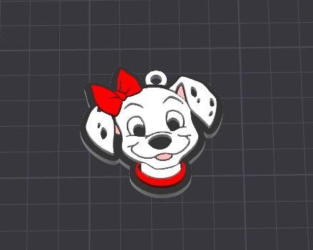 cute cartoon character dalmation keychain / necklace charm (free for commercial use)