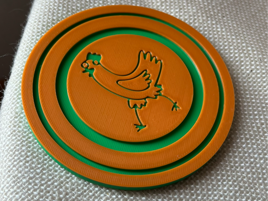 Cup holder with chicken image