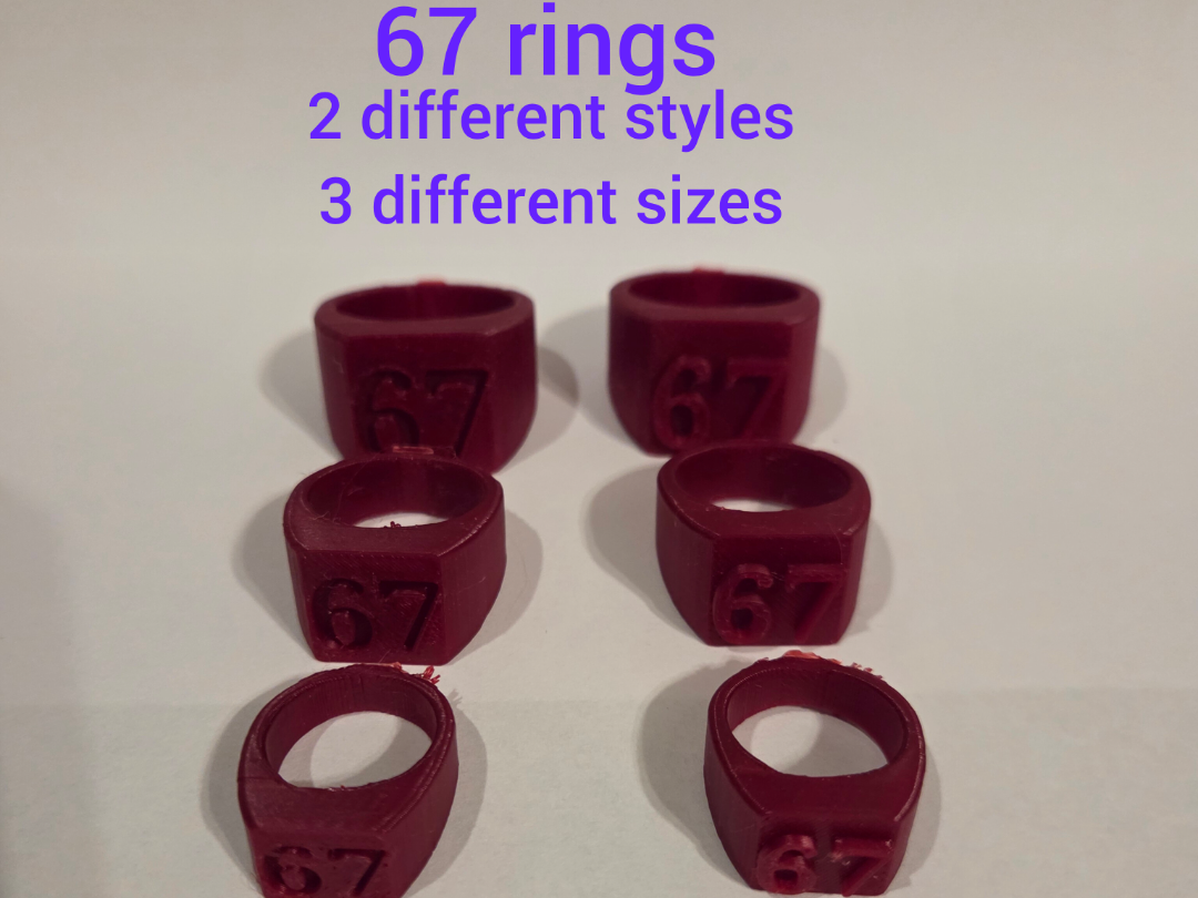 67 rings