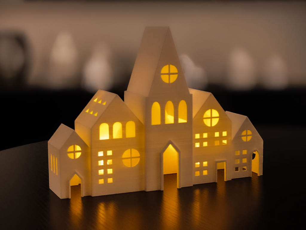 Weihnachtshaus LED-Teelicht Deko teelight holder 2