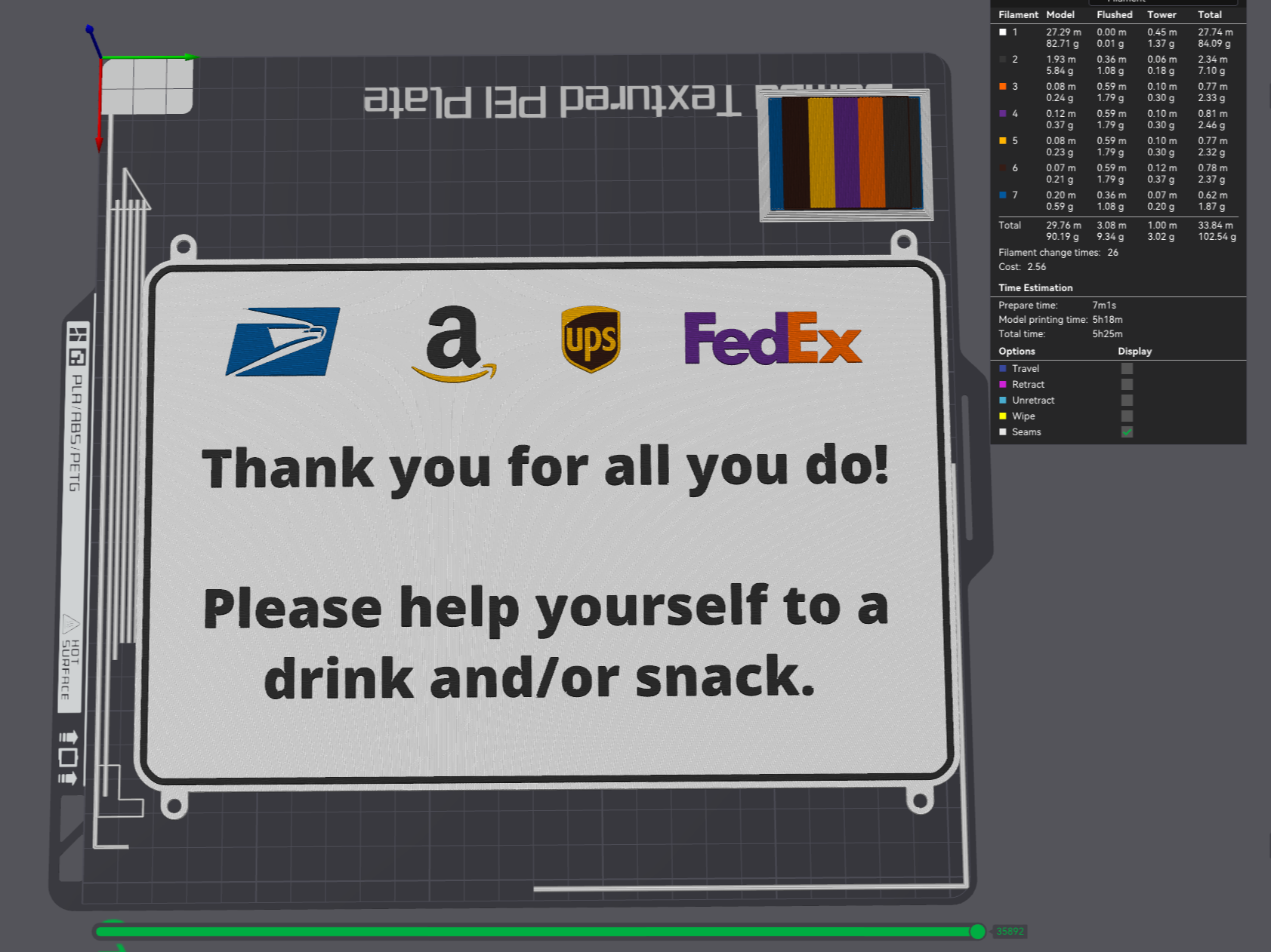 Delivery Driver "Thank you" Sign - Fixed