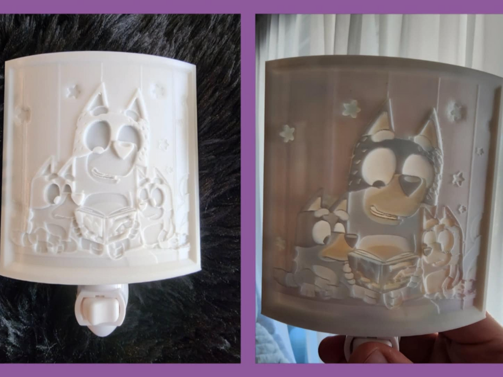 Bluey and Bingo Nightlight lithophane