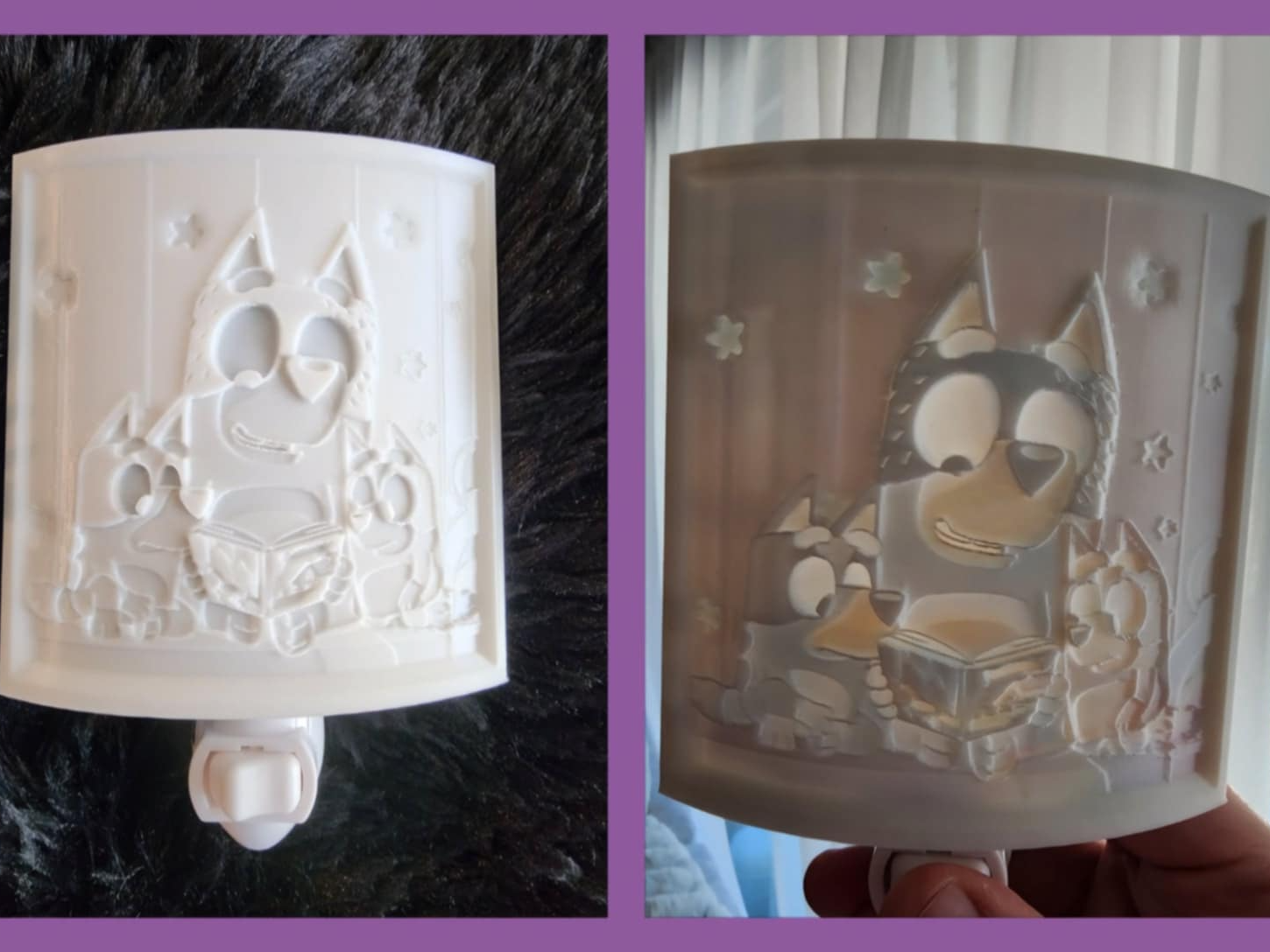 Bluey and Bingo Nightlight lithophane