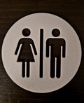 WC Schild - Frau und Mann zusammen - Toilet sign