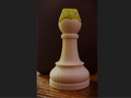 Chess Pawn with bolt for holding d20