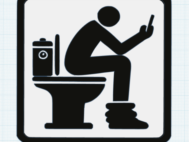Toilet door sign