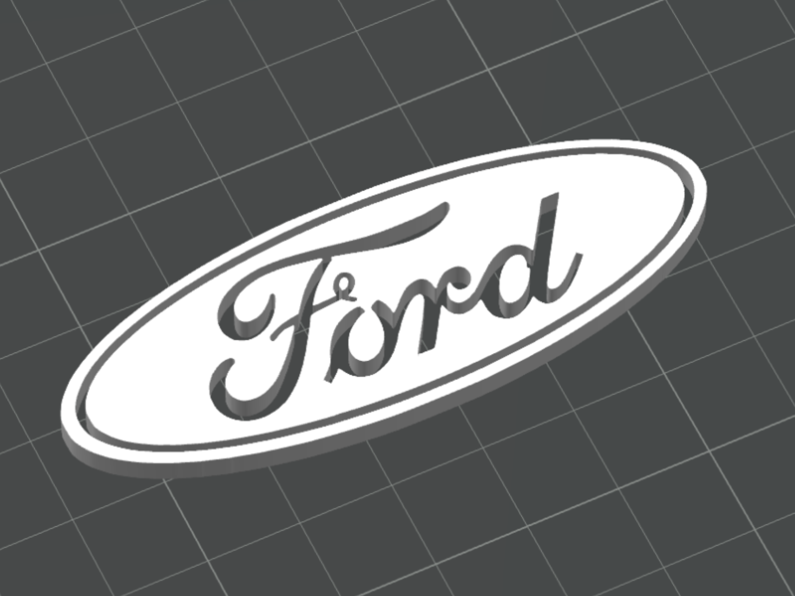 Custom 3D Printed Ford Oval Emblem Logo