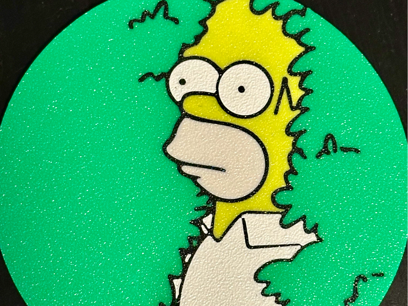 Homer Simpson Hiding Bush Coaster