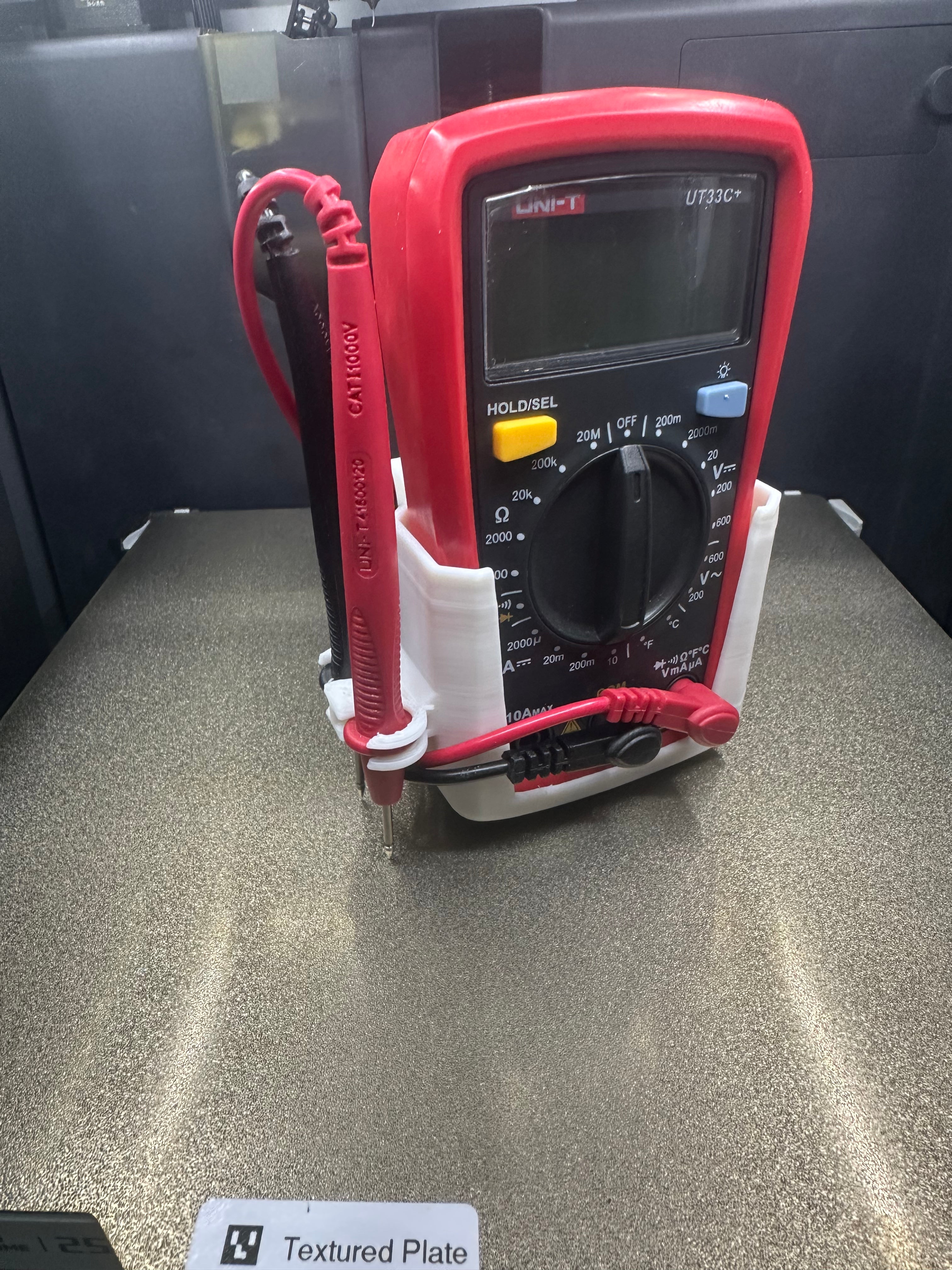 UNI-T UT33 Multimeter with IKEA Skadis Holder