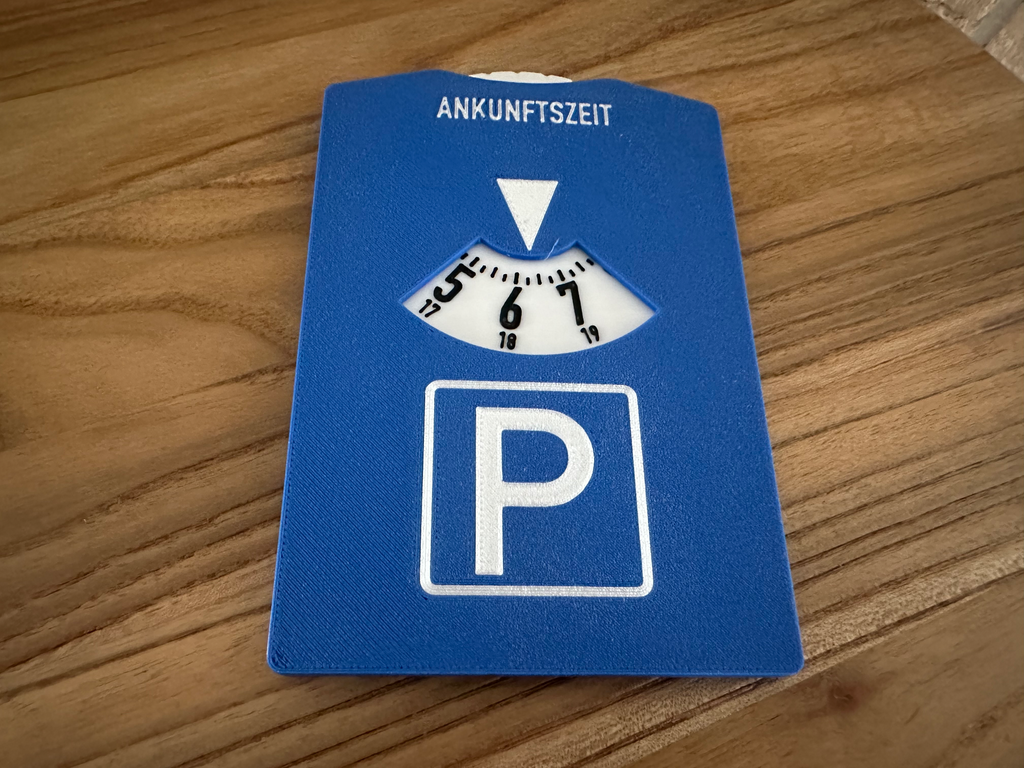 Stabile Parkscheibe deutsch / Kurzparker StVO