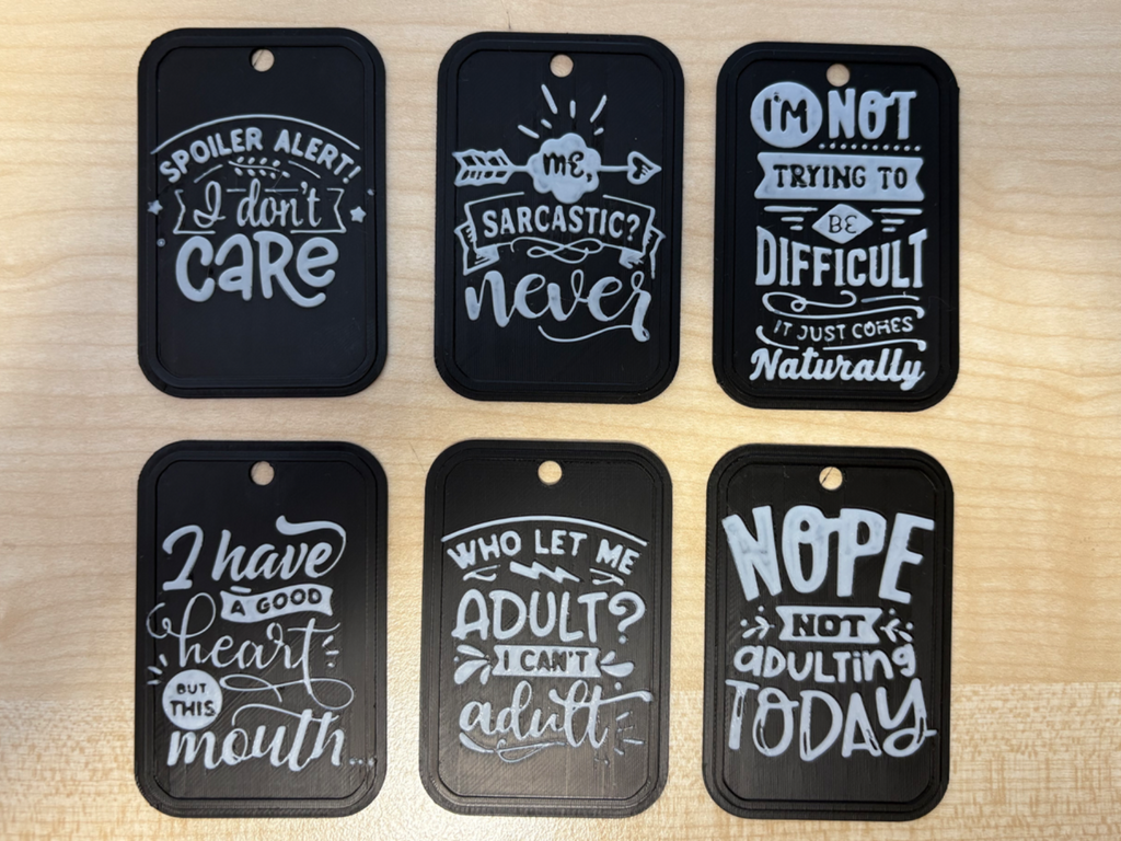 Sarcastic tag Bundle – Set of 6 Signs