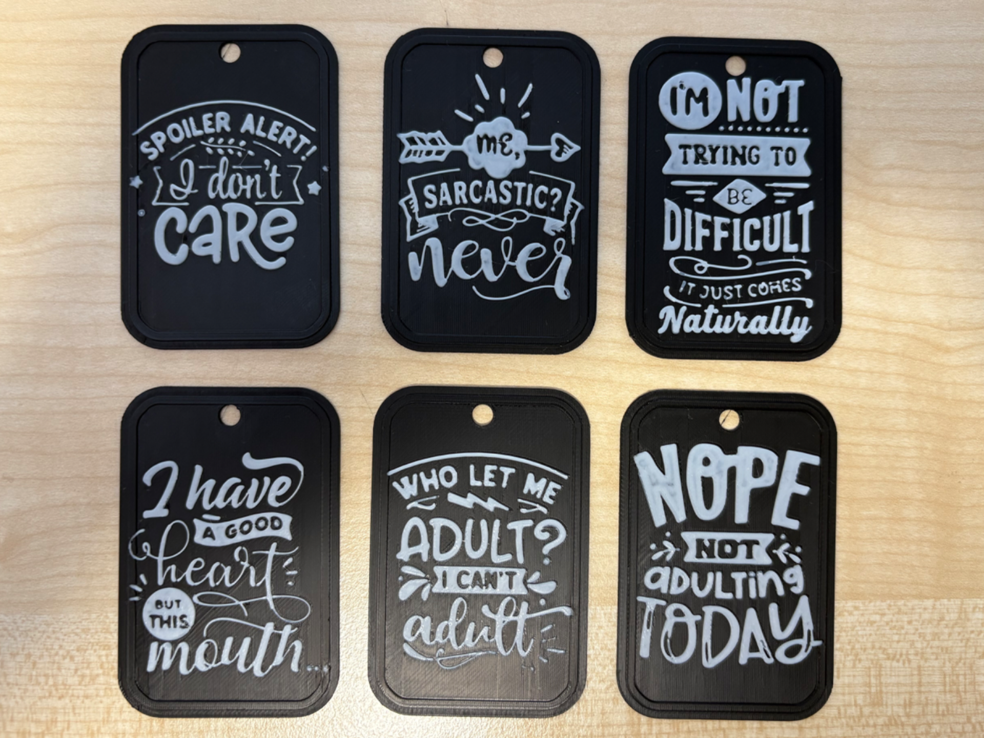 Sarcastic tag Bundle – Set of 6 Signs