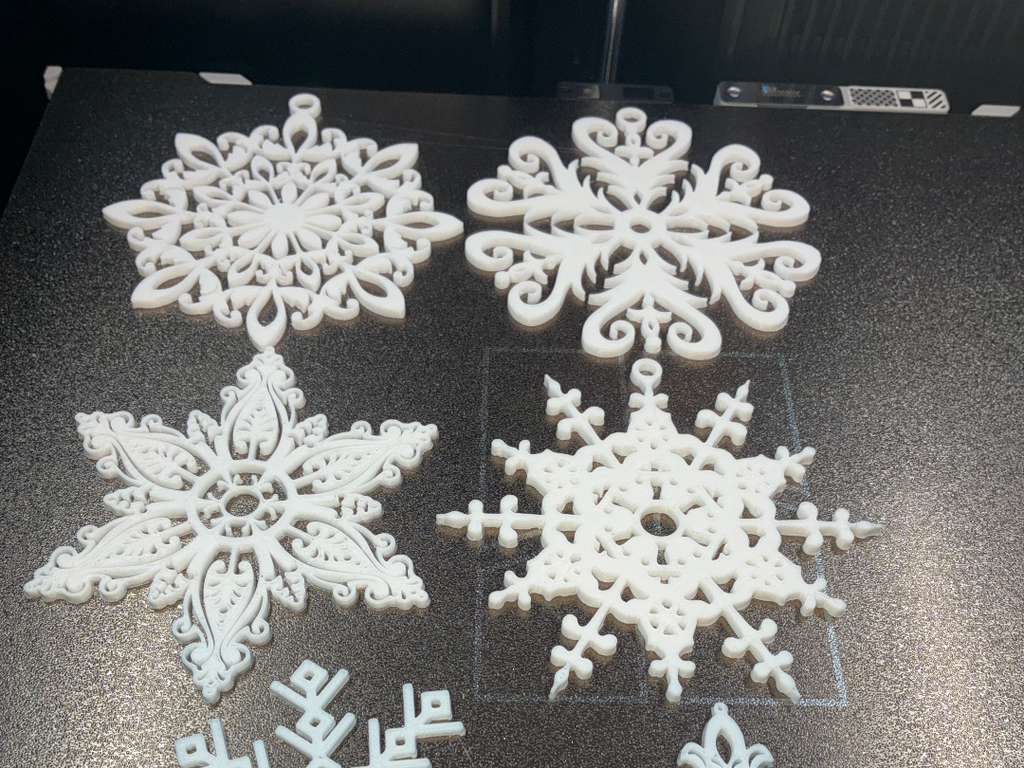 Christmas tree snowflake decorations