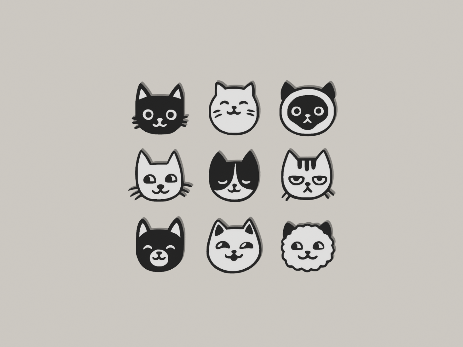 Cats earrings and keychains