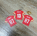 3 Different Taylor Swift Kansas City Chief Jersey Earrings
