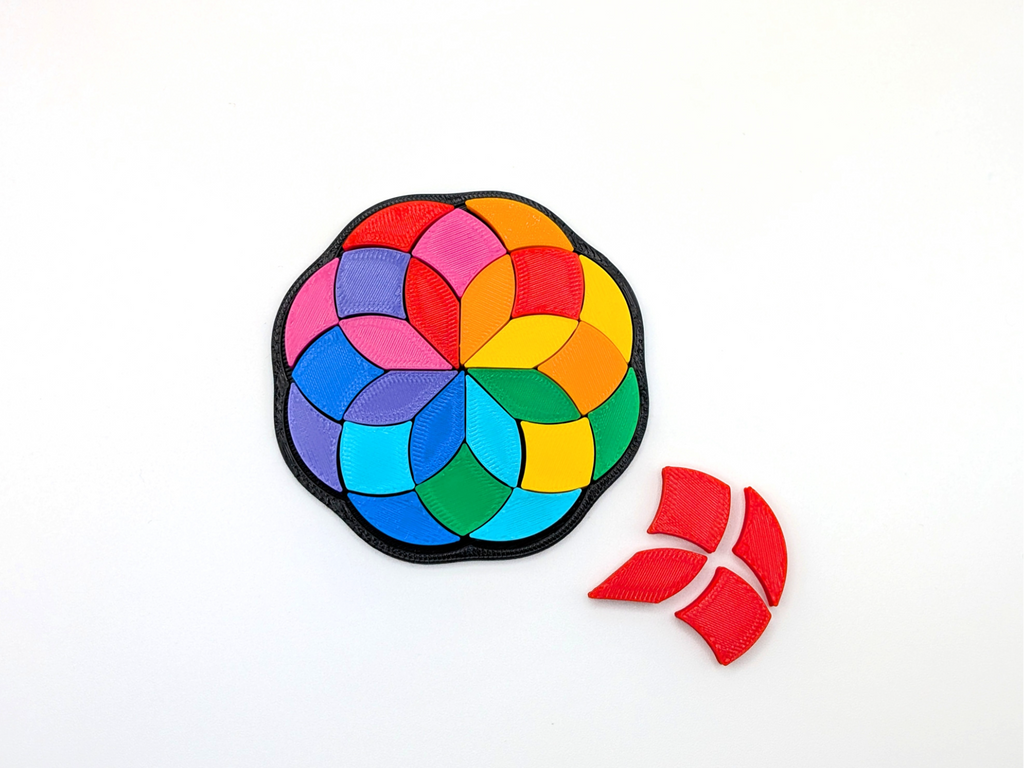 Circle Mosaic Rainbow Puzzle