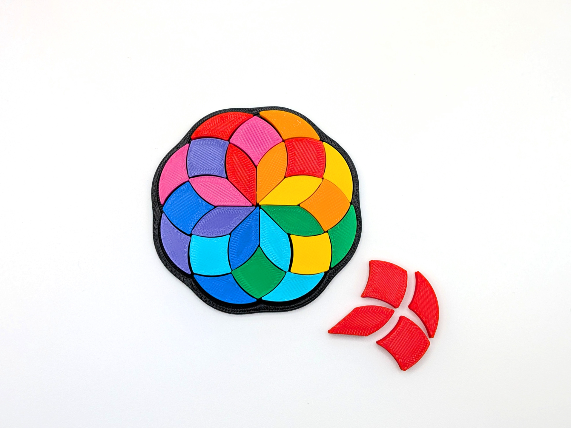 Circle Mosaic Rainbow Puzzle