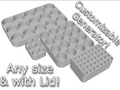 Customizable Vial Rack + Lid / Holder / Organizer