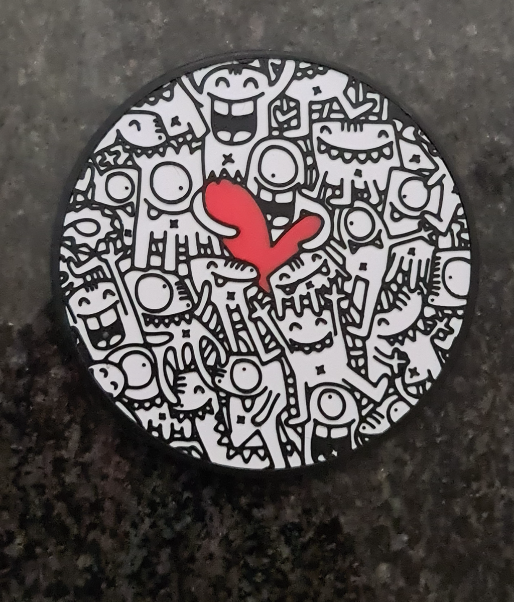Doodle Heart Drink Coaster