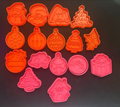 christmas cookie cutters and stamps. set of 16