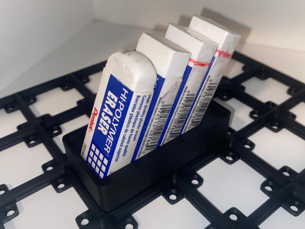 Eraser holder gridfinty 2x1 (Low Profile)