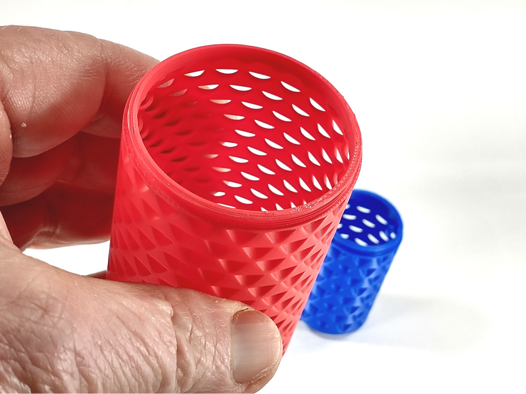 Perforated Bottle & Lid with Continuous Perimeters