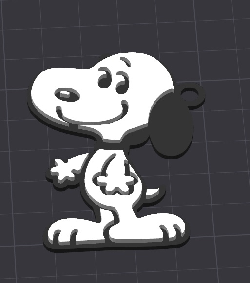 snoopy 1 color change , print face up keychain (free for commercial use)