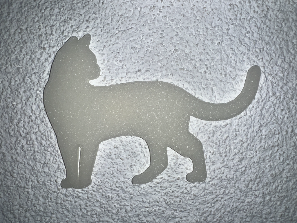 Cat Shape - Badge - Sticker - Glow in the Dark