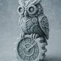 Steampunk Owl Clock