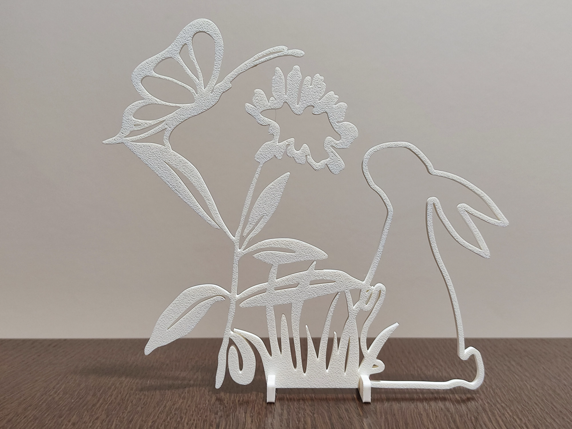 Minimalist 3D Art – Bunny & Nature Scene