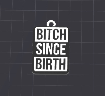 b-itch keychain/necklace charm(free commercial)
