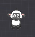 cute animal,shawn the sheep keychain / necklace charm (free for commercial use)