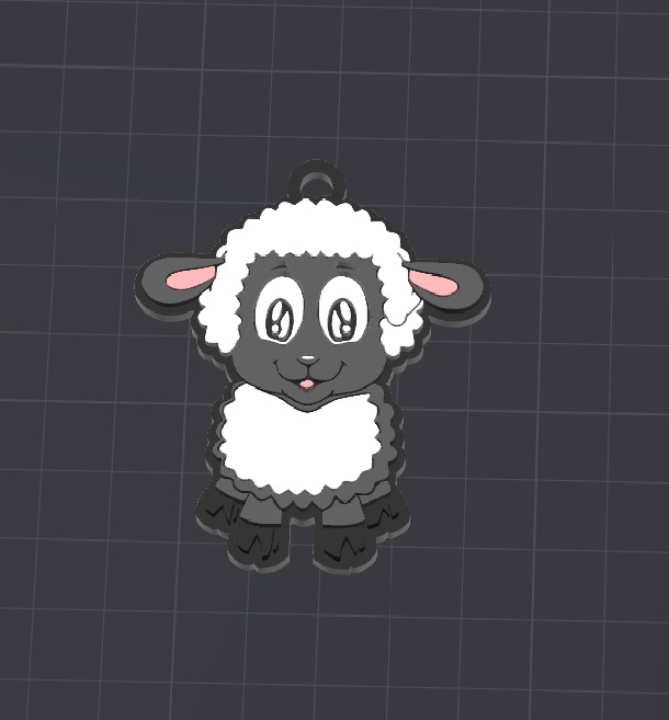 cute animal,shawn the sheep keychain / necklace charm (free for commercial use)