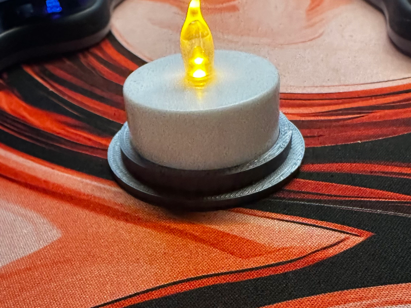 Tea light adapter for middle finger ghost